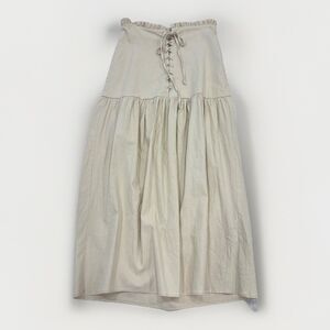 Urban Outfitters Dress Size Small Linen Blend Corset Top Beige Below Knee NWT